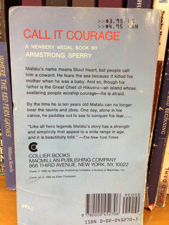 Call It Courage - Armstrong Sperry (Open Road Young Readers) book collectible [Barcode 9780020452706] - Main Image 2