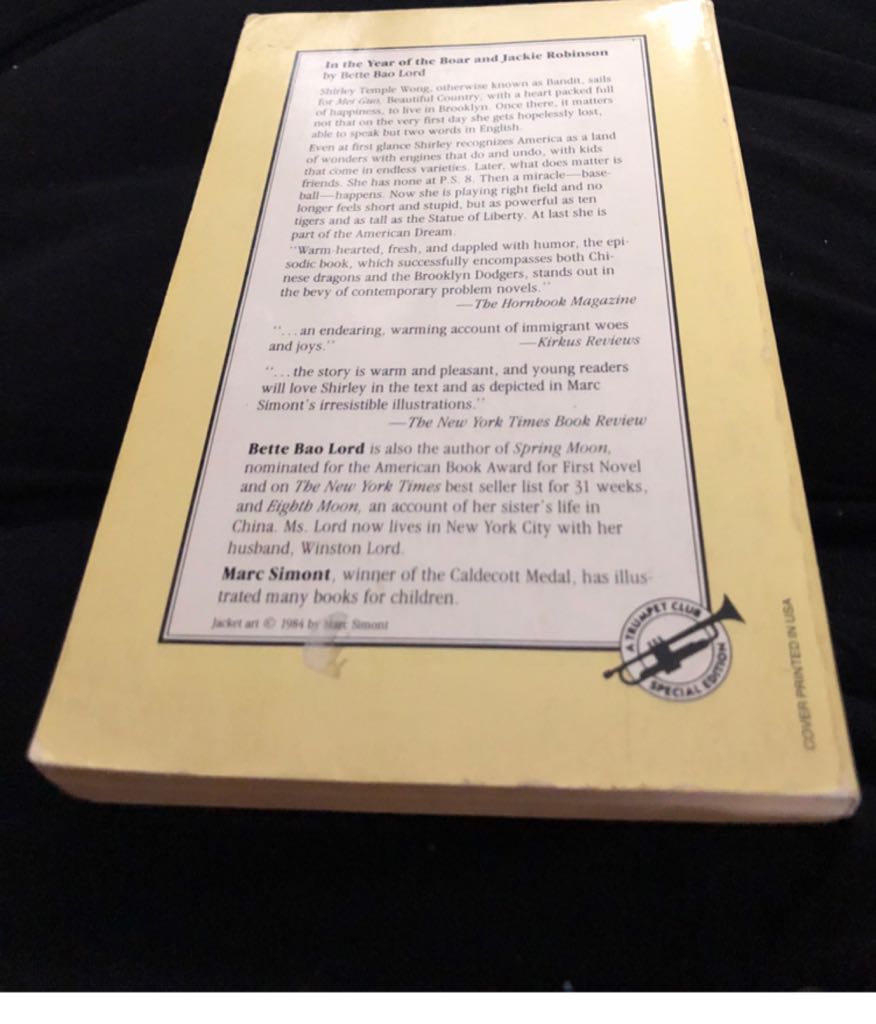 In the Year of the Boar and Jackie Robinson - Bette Bao Lord (Scholastic Teaching Resources (Teaching - Paperback) book collectible [Barcode 9780439079594] - Main Image 2