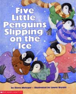Five Little Penguins Slipping On The Ice