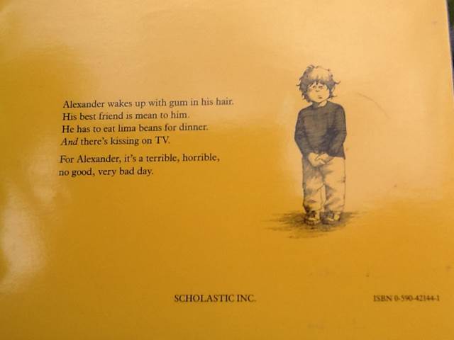 Alexander and the Terrible, Horrible, No Good, Very Bad Day - Judith Viorst (Scholastic - Paperback) book collectible [Barcode 9780590421447] - Main Image 2