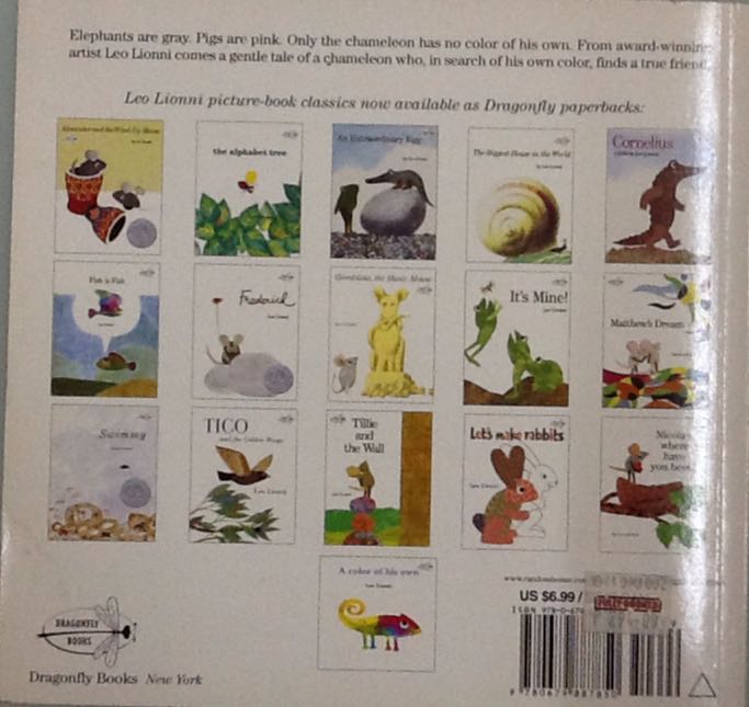 A Color Of His Own - Leo Lionni (Dragonfly Books - Paperback) book collectible [Barcode 9780679887850] - Main Image 2