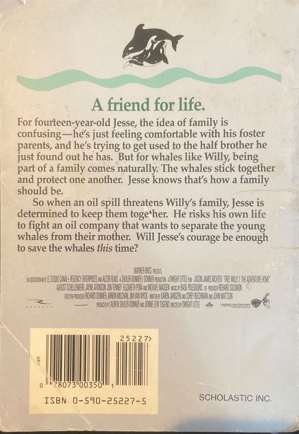 Free Willy 2: Junior Novel - Jordan Horowitz (Scholastic Paperbacks) book collectible [Barcode 9780590252270] - Main Image 2