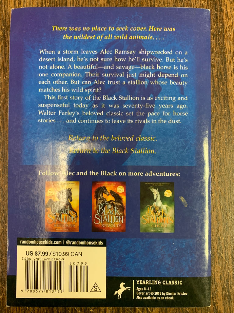 The Black Stallion - Walter Farley (Yearling - Paperback) book collectible [Barcode 9780679813439] - Main Image 2