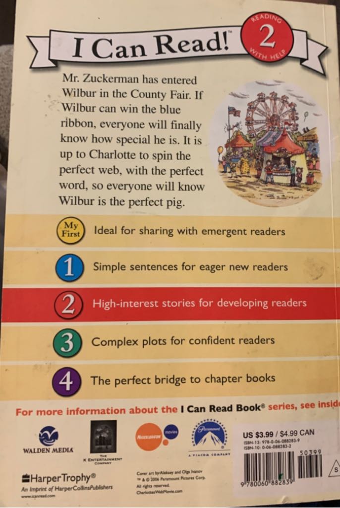 Charlotte’s Web - E.B. White (Trophy Pr - Paperback) book collectible [Barcode 9780060882839] - Main Image 2