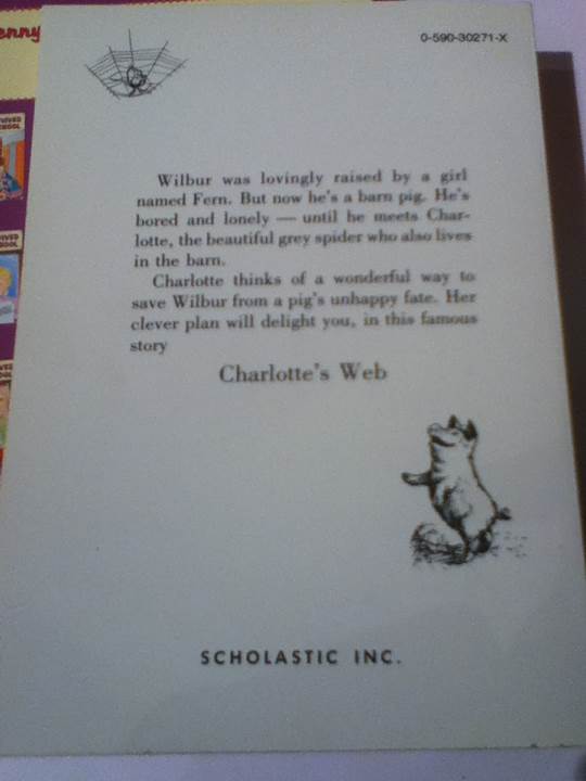 Charlotte’s Web - E.B. White (Scholastic Inc. - Paperback) book collectible [Barcode 9780064400558] - Main Image 2