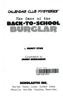 The Case Of The Back-to-school Burglar