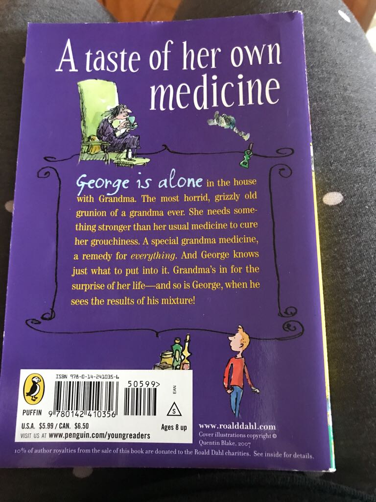 Dahl: George’s Marvellous Medicine - Roald Dahl (A Puffin Book - Paperback) book collectible [Barcode 9780142410356] - Main Image 2