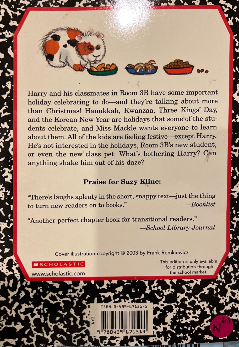 Horrible Harry And The Holidaze - Suzy Kline (Scholastic Inc. - Paperback) book collectible [Barcode 9780439671514] - Main Image 2