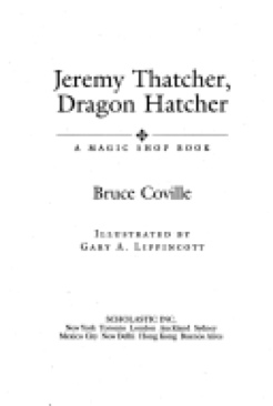 Jeremy Thatcher, Dragon Hatcher - Bruce Coville (- Paperback) book collectible [Barcode 9780545051187] - Main Image 1