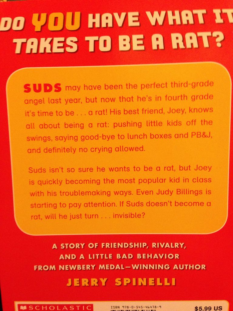 Fourth Grade Rats - Jerry Spinelli (Arthur A. Levine Books - Paperback) book collectible [Barcode 9780545464789] - Main Image 2