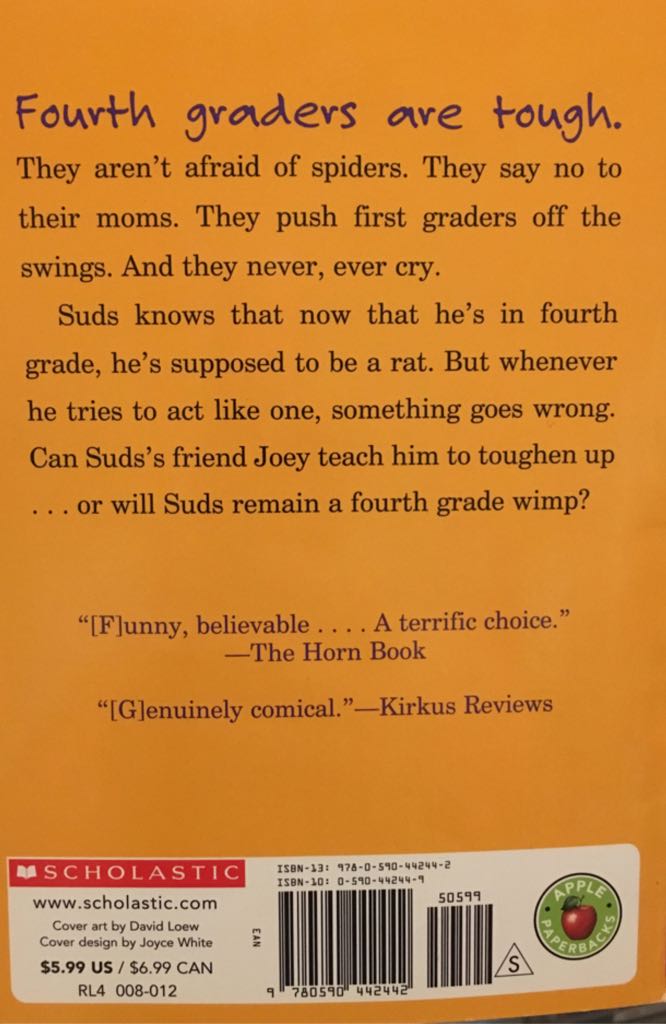 Fourth Grade Rats - Jerry Spinelli (Chelsea House Pub - Paperback) book collectible [Barcode 9780590442442] - Main Image 2