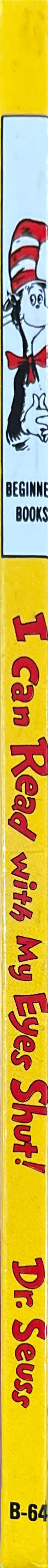 I Can Read With My Eyes Shut - Seuss (Beginner Books - Hardcover) book collectible [Barcode 9780394839127] - Main Image 3