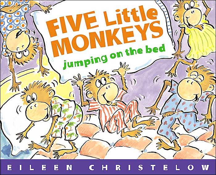Five Little Monkeys Jumping On The Bed - Eileen Christelow (Houghton Mifflin Harcourt - Paperback) book collectible [Barcode 9780899197692] - Main Image 1