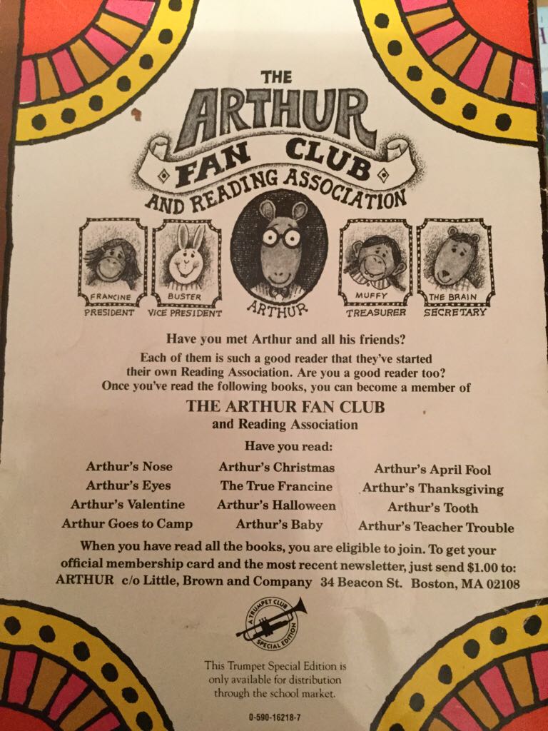 Arthur’s Nose - Marc Tolon Brown (Scholastic - Paperback) book collectible [Barcode 9780590162180] - Main Image 2
