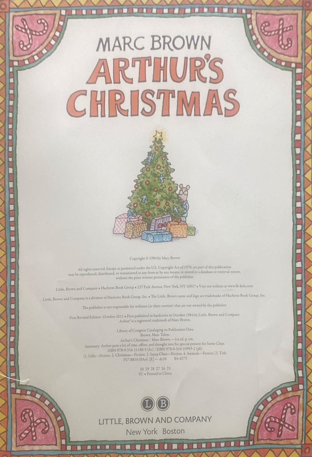Arthur’s Christmas - Marc Brown (Little, Brown Books for Young Readers - Paperback) book collectible [Barcode 9780316109932] - Main Image 3