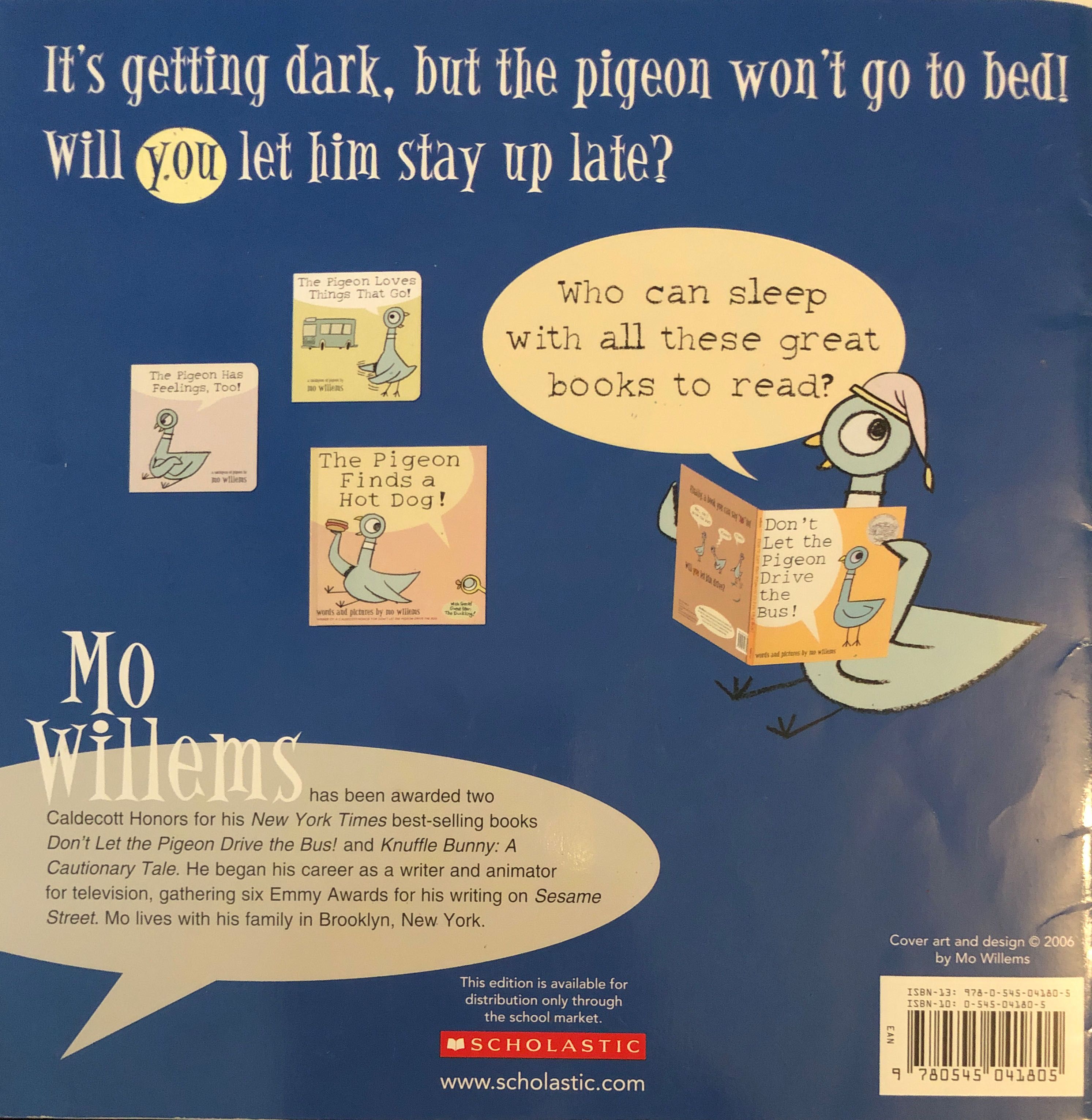 Don’t Let The Pigeon Stay Up Late! - Mo Willems (Scholastic Inc. - Paperback) book collectible [Barcode 9780545041805] - Main Image 2