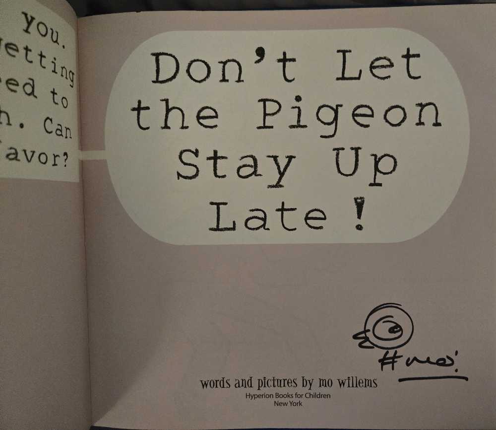 Don’t Let The Pigeon Stay Up Late! - Mo Willems (Hyperion Books for Children - Hardcover) book collectible [Barcode 9780786837465] - Main Image 3