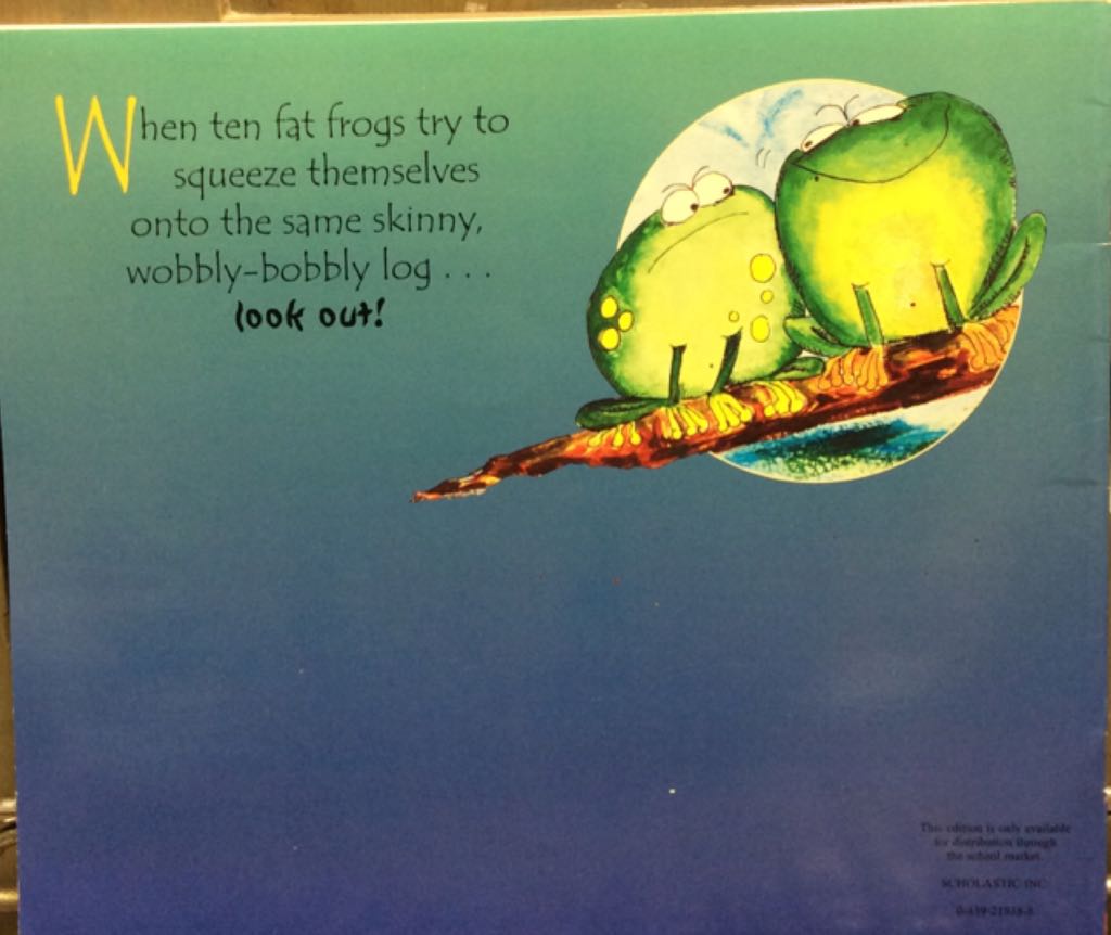 Fat Frogs On A Skinny Log - Sara Riches book collectible [Barcode 9780439219389] - Main Image 2