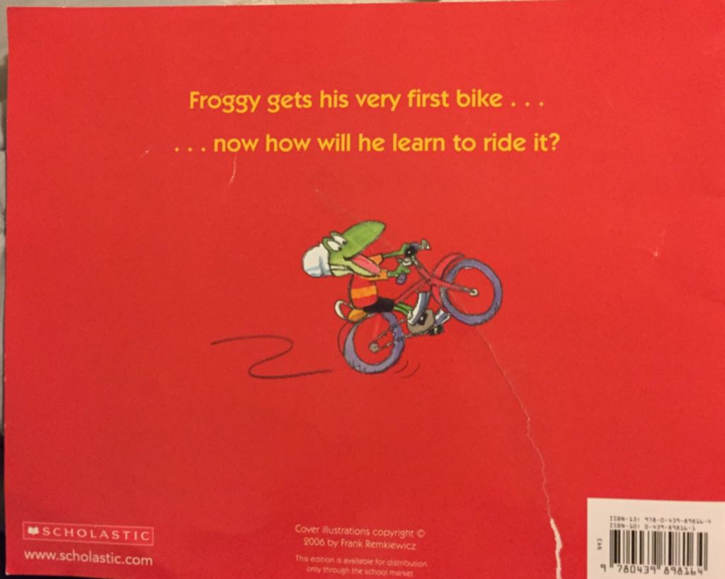 Froggy Rides A Bike - Jonathan London (Puffin - Paperback) book collectible [Barcode 9780439898164] - Main Image 2