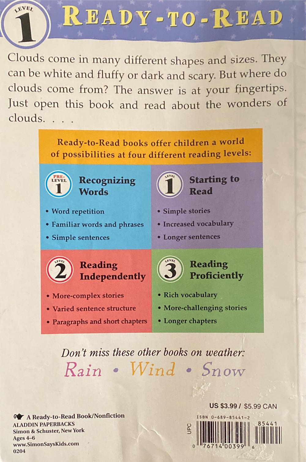 Clouds - Madison Dane Bauer (Simon and Schuster) book collectible [Barcode 9780689854415] - Main Image 2