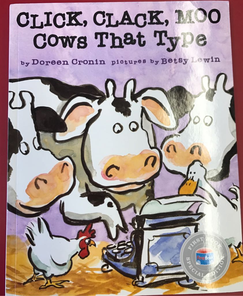 Click, Clack, Moo Cows That Type - Dorene Cronin book collectible [Barcode 9781416950523] - Main Image 1