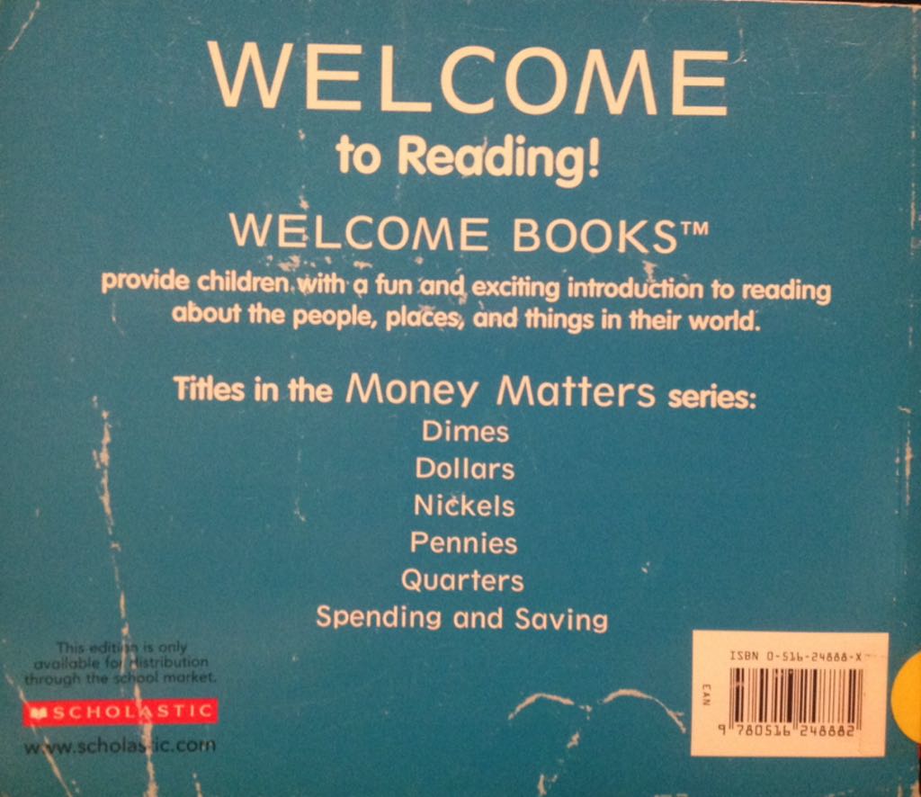 Dimes - Mary Hill (Scholastic, Inc. - Paperback) book collectible [Barcode 9780516248882] - Main Image 2