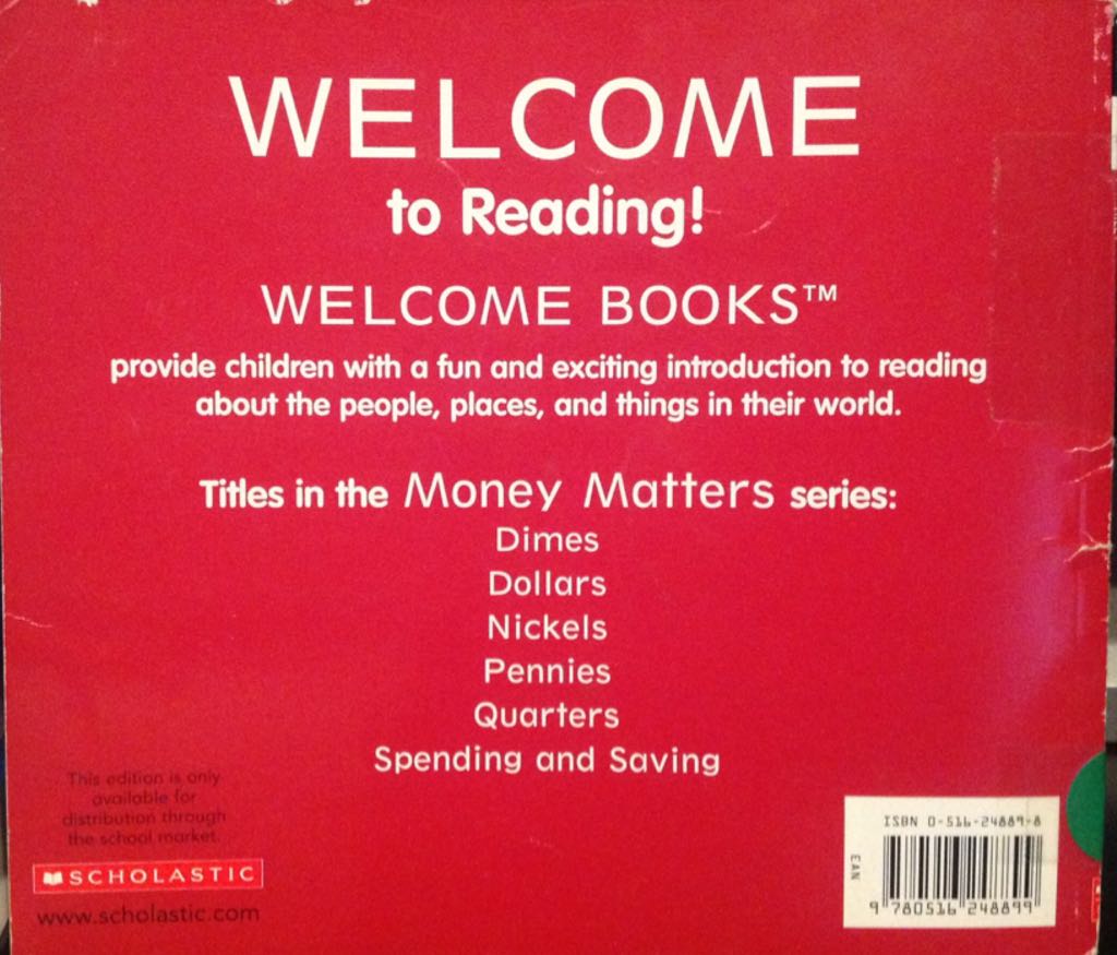 Dollars - Mary Hill (Scholastic, Inc. - Paperback) book collectible [Barcode 9780516248899] - Main Image 2