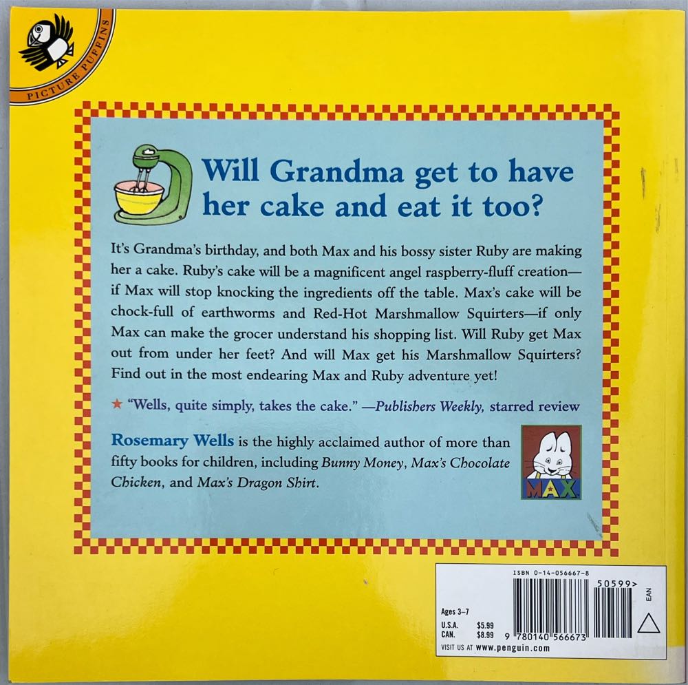 Bunny Cakes - Rosemary Wells (Puffin - Paperback) book collectible [Barcode 9780140566673] - Main Image 2