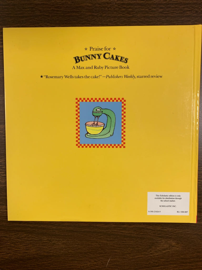 Bunny Cakes - Rosemary Wells book collectible [Barcode 9780590234269] - Main Image 2