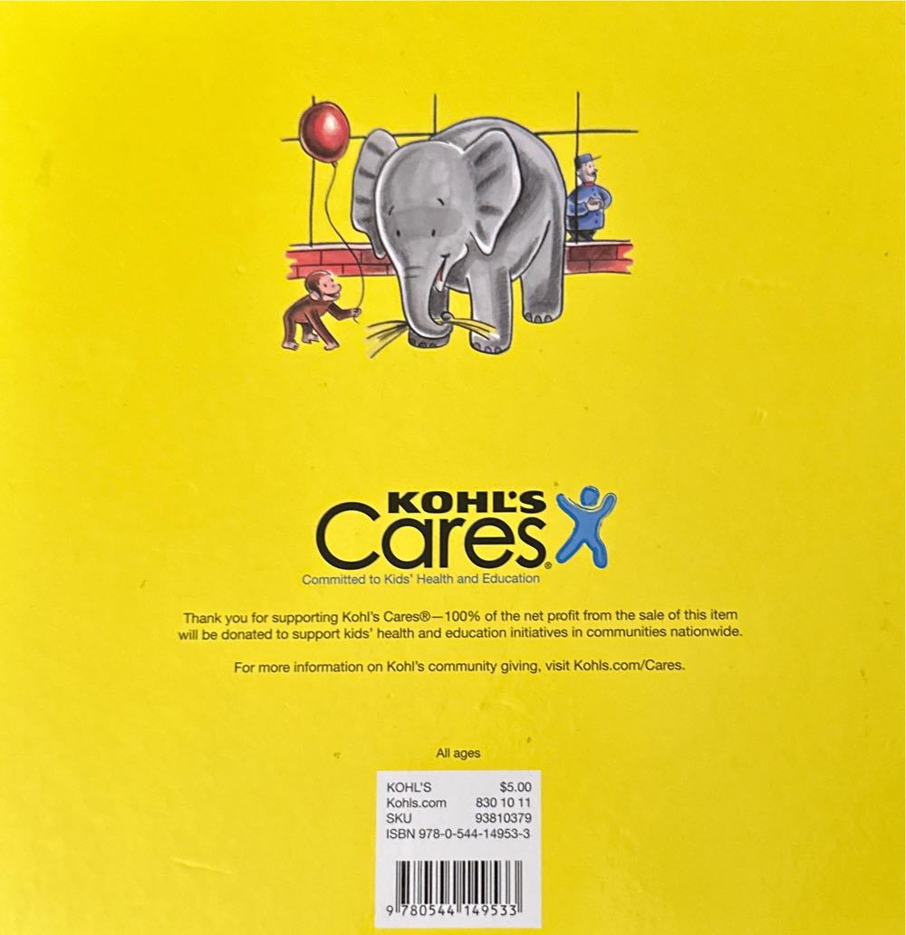 Curious George Visits The Zoo - H.A. Rey (Houghton Mifflin Harcourt (Kohl’s Cares) - Hardcover) book collectible [Barcode 9780544149533] - Main Image 2