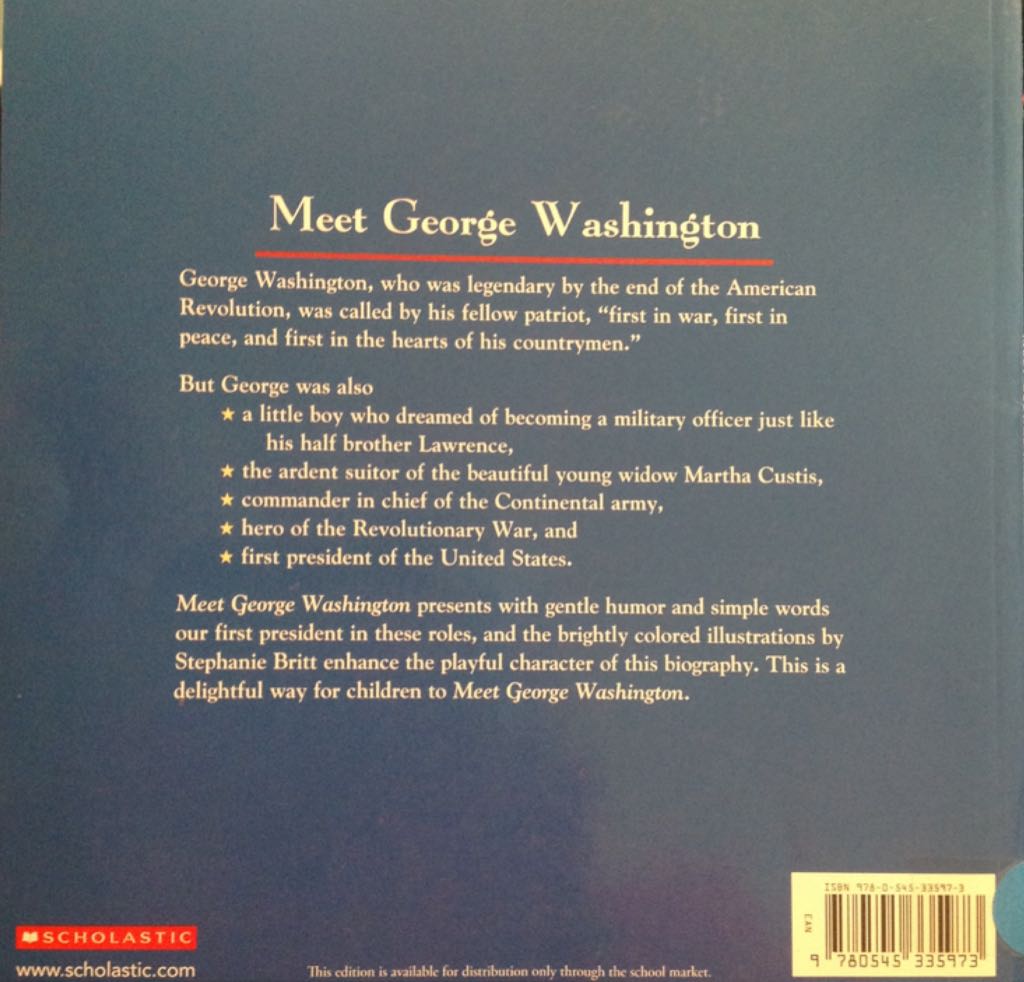 George Washington - Nicole Boyd (Worthy Publishing - Paperback) book collectible [Barcode 9780545335973] - Main Image 2