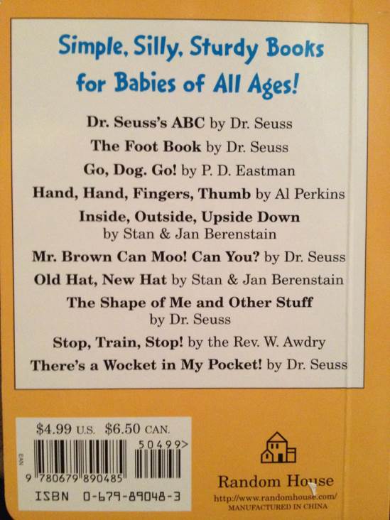Hand, Hand, Fingers, Thumb (Bright & Early Board Books) - Al Perkins (Random House Books for Young Readers - Board Book) book collectible [Barcode 9780679890485] - Main Image 2