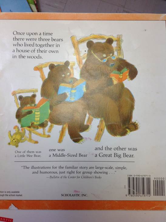 The Three Bears - Gina Ingoglia (Henry Holt Books For Young Readers) book collectible [Barcode 9780590619714] - Main Image 2
