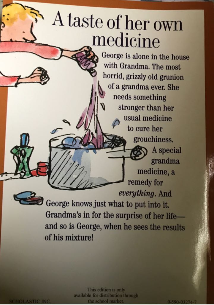 George’s Marvelous Medicine - Roald Dahl (Scholastic Press - Paperback) book collectible [Barcode 9780590032742] - Main Image 2