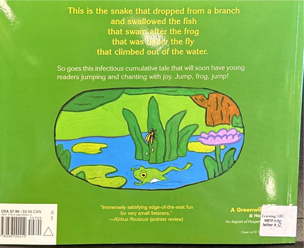 Jump, Frog, Jump! - Robert Kalan (A Mulberry Paperback Book - Paperback) book collectible [Barcode 9780688092412] - Main Image 3