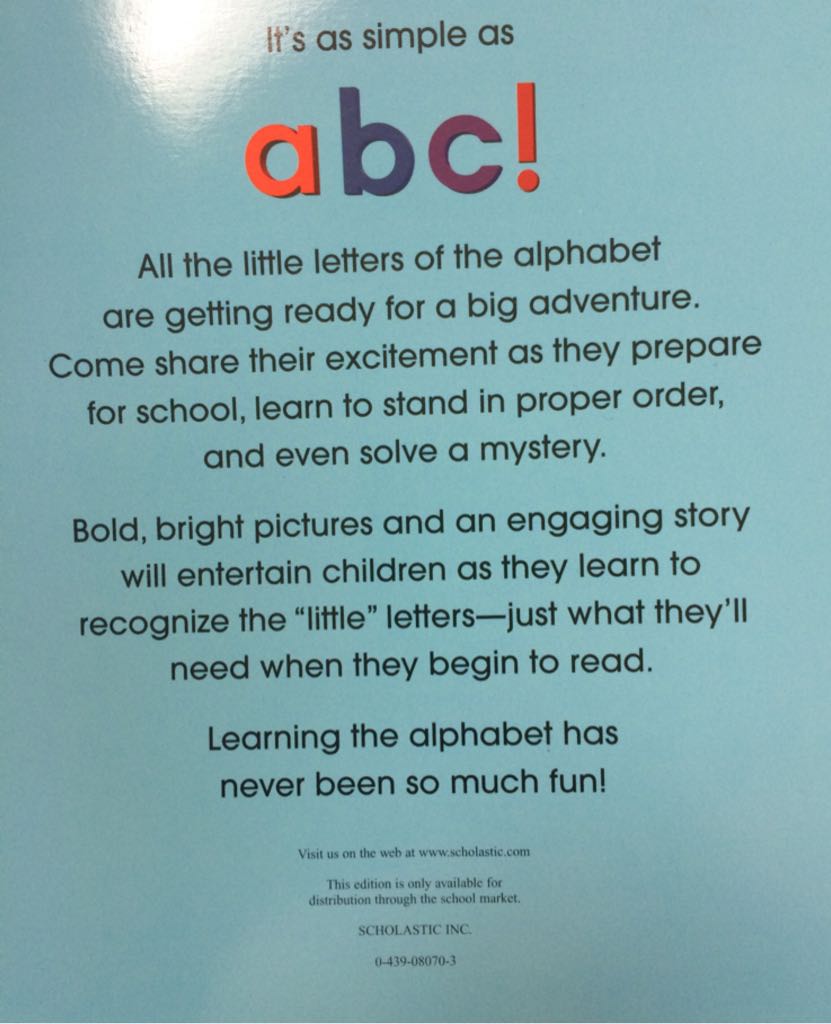 Alphabet Adventure - Audrey Wood (Scholastic Inc. - Paperback) book collectible [Barcode 9780439080705] - Main Image 2
