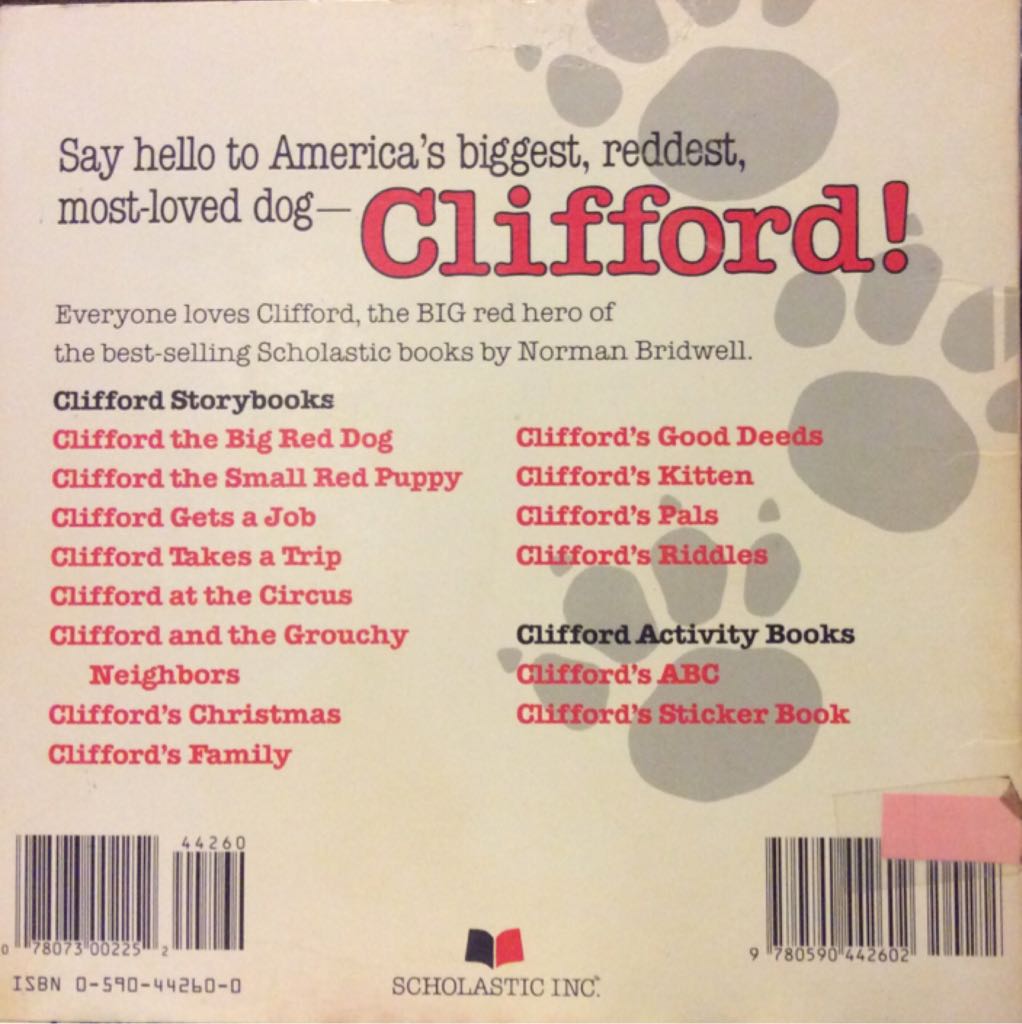 Clifford Takes a Trip - Norman Bridwell (Scholastic Inc. - Paperback) book collectible [Barcode 9780590442602] - Main Image 2