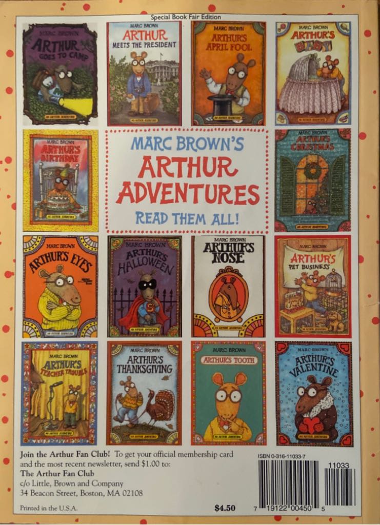 Arthur’s Chicken Pox - Marc Brown (Little, Brown & Company - Paperback) book collectible [Barcode 9780316110334] - Main Image 2