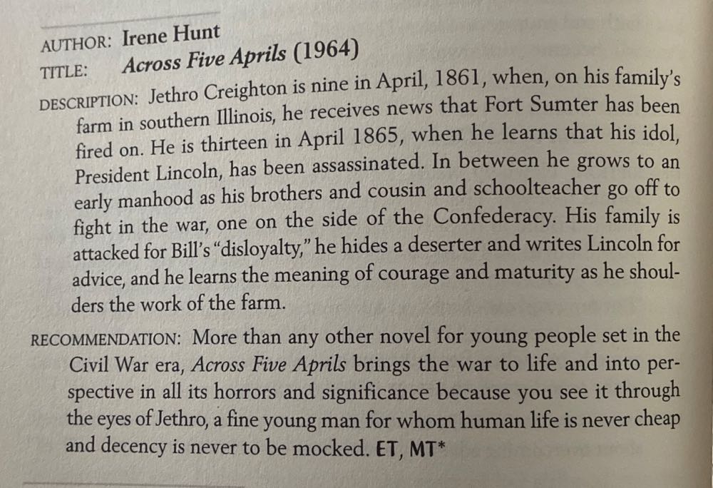 Across Five Aprils - Irene Hunt (Penguin Putnam - Paperback) book collectible [Barcode 9780425182789] - Main Image 3