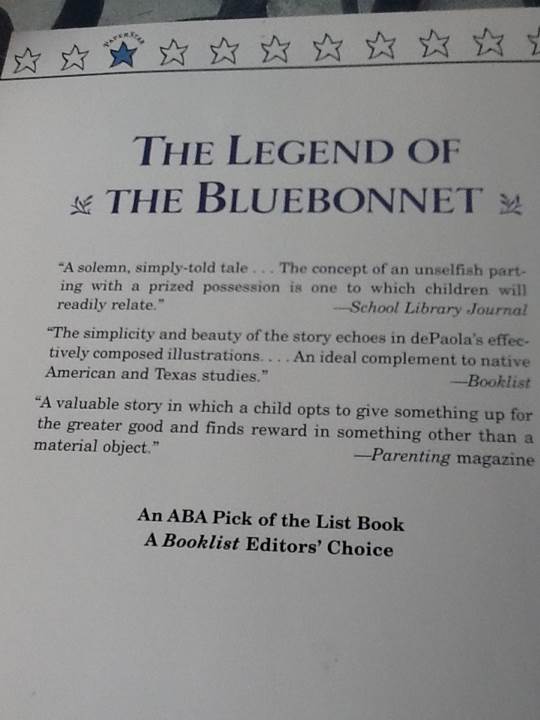 The Legend Of The Bluebonnet - Tomie De Paola (Paperstar Book - Paperback) book collectible [Barcode 9780698113596] - Main Image 2