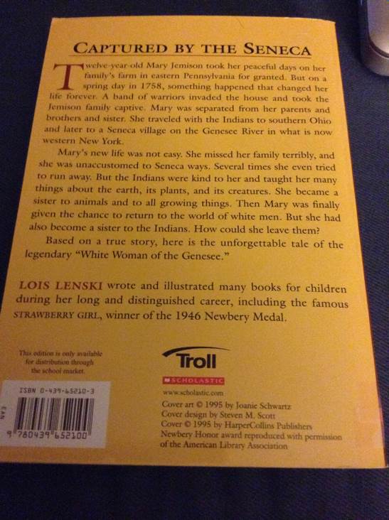 Indian Captive - Lois Lenski (Scholastic - Paperback) book collectible [Barcode 9780439652100] - Main Image 2