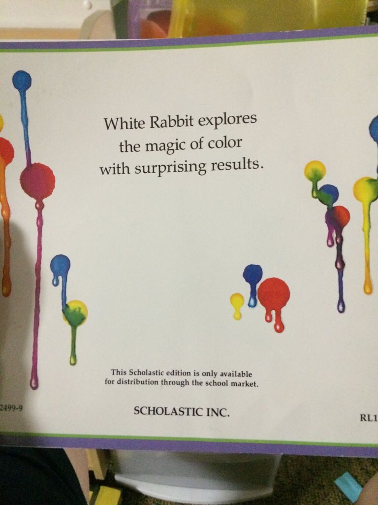 White Rabbit’s Color Book - Alan Baker (Scholastic - Paperback) book collectible [Barcode 9780590224994] - Main Image 2