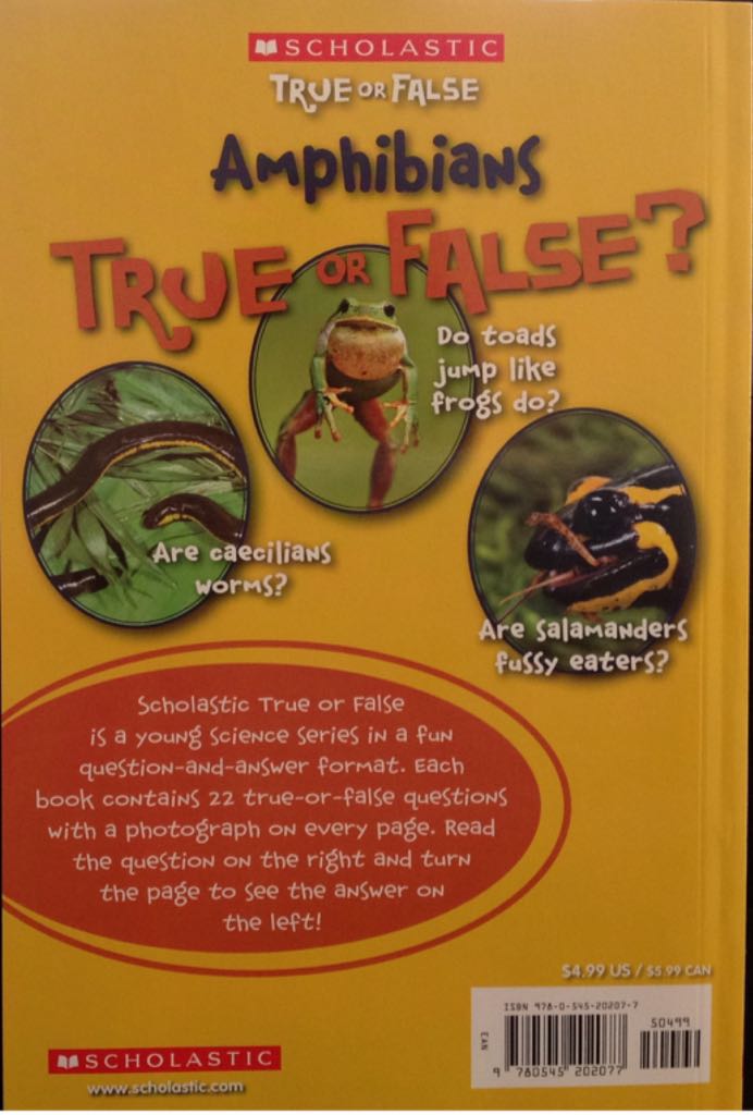 Amphibians - Angela Royston (Scholastic Paperbacks - Paperback) book collectible [Barcode 9780545202077] - Main Image 2