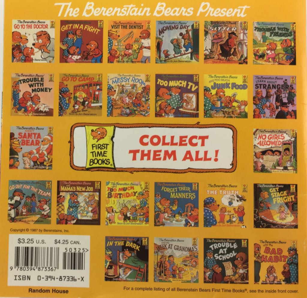Berenstain Bears: Trouble At School - Stan & Jan Berenstain (Random House - Hardcover) book collectible [Barcode 9780394873367] - Main Image 2