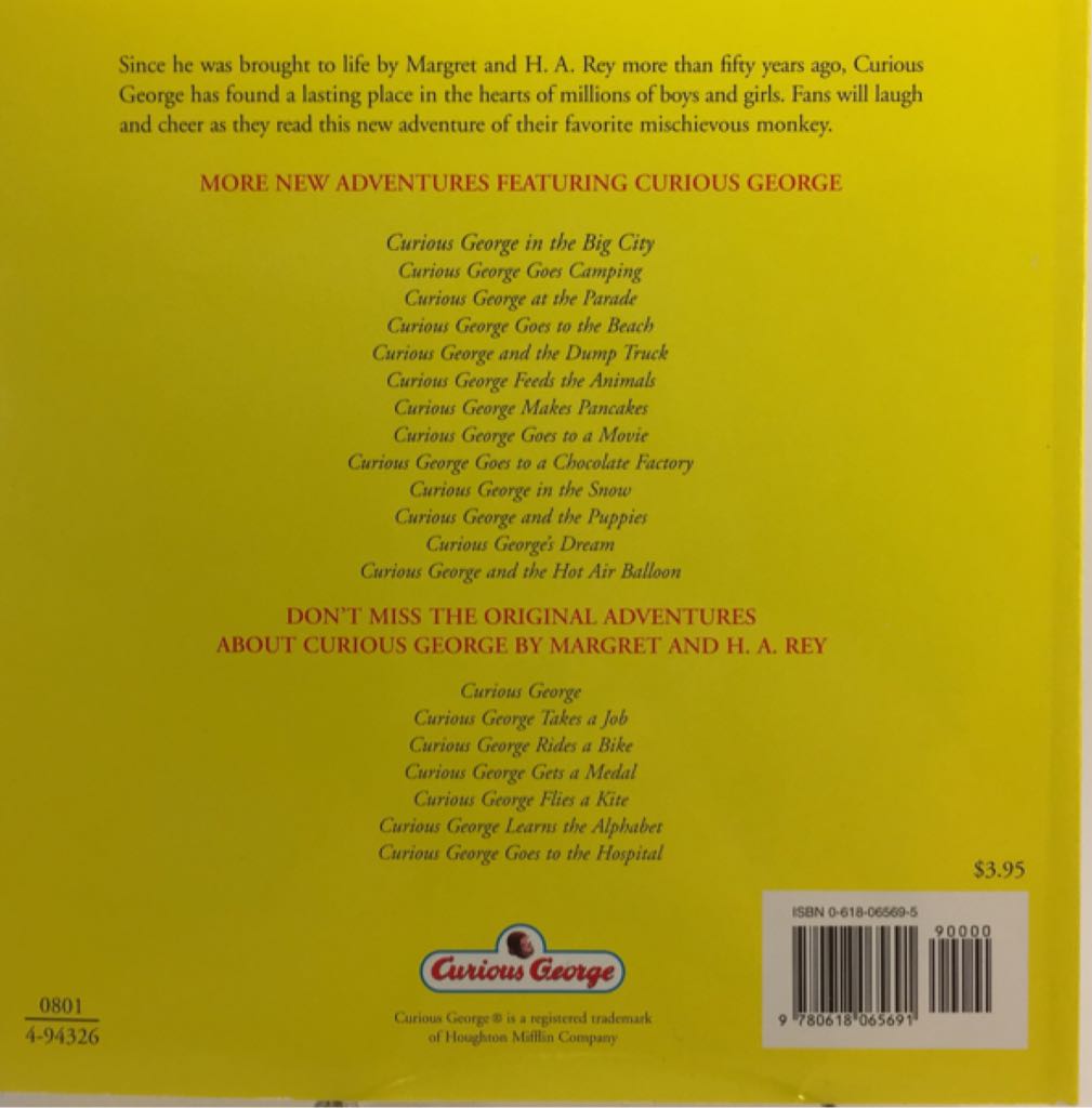 Curious George Goes To A Costume Party - Margret & H.A. Rey (Houghton Mifflin - Paperback) book collectible [Barcode 9780618065691] - Main Image 2