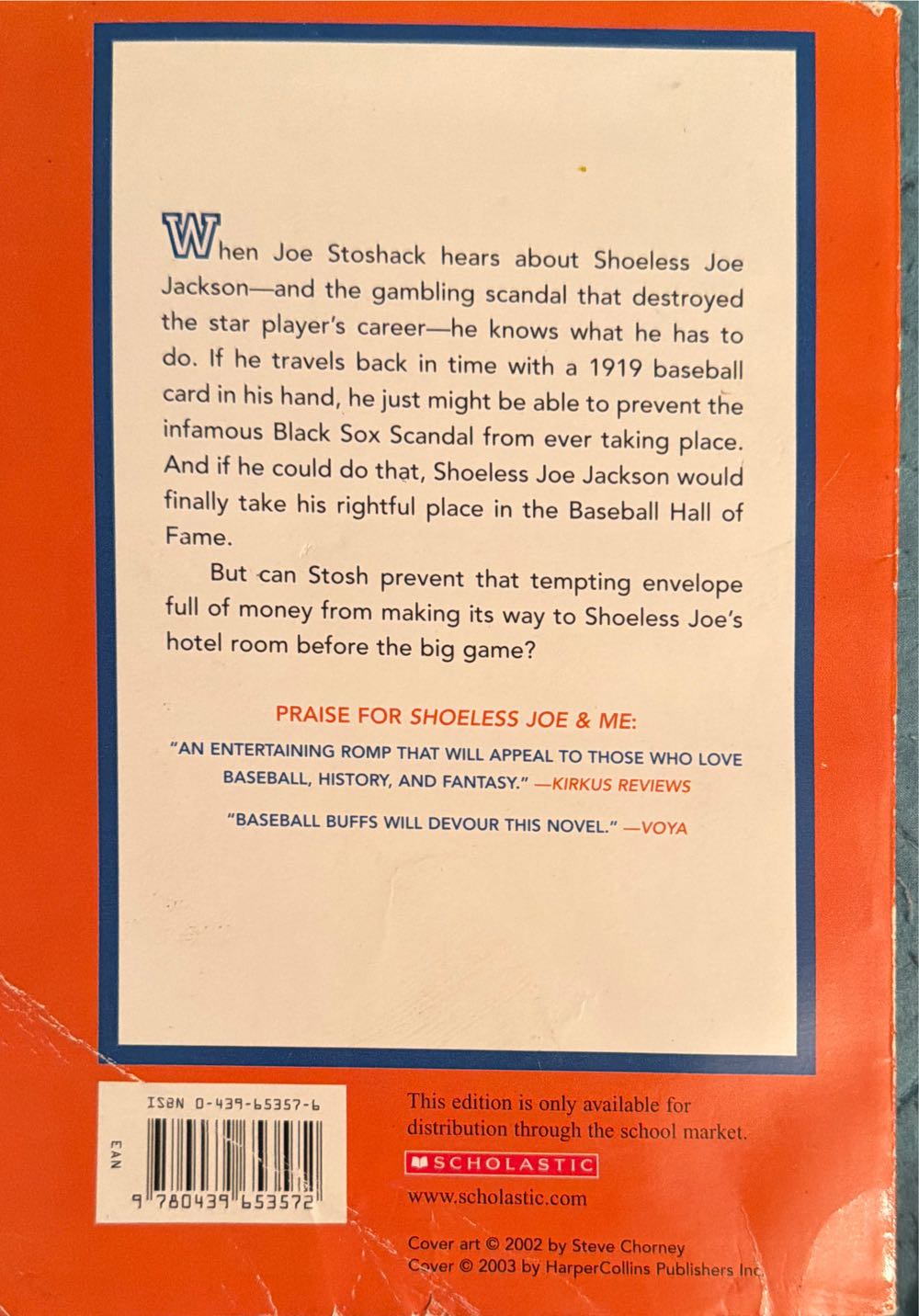 Shoeless Joe & Me - Dan Gutman (- Paperback) book collectible [Barcode 9780439653572] - Main Image 2