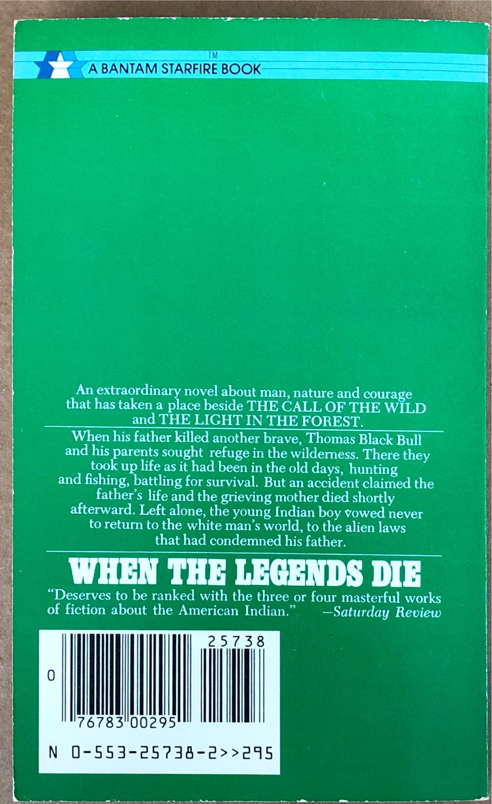 When The Legends Die - Hal Borland (Laurel Leaf - Paperback) book collectible [Barcode 9780553257380] - Main Image 3