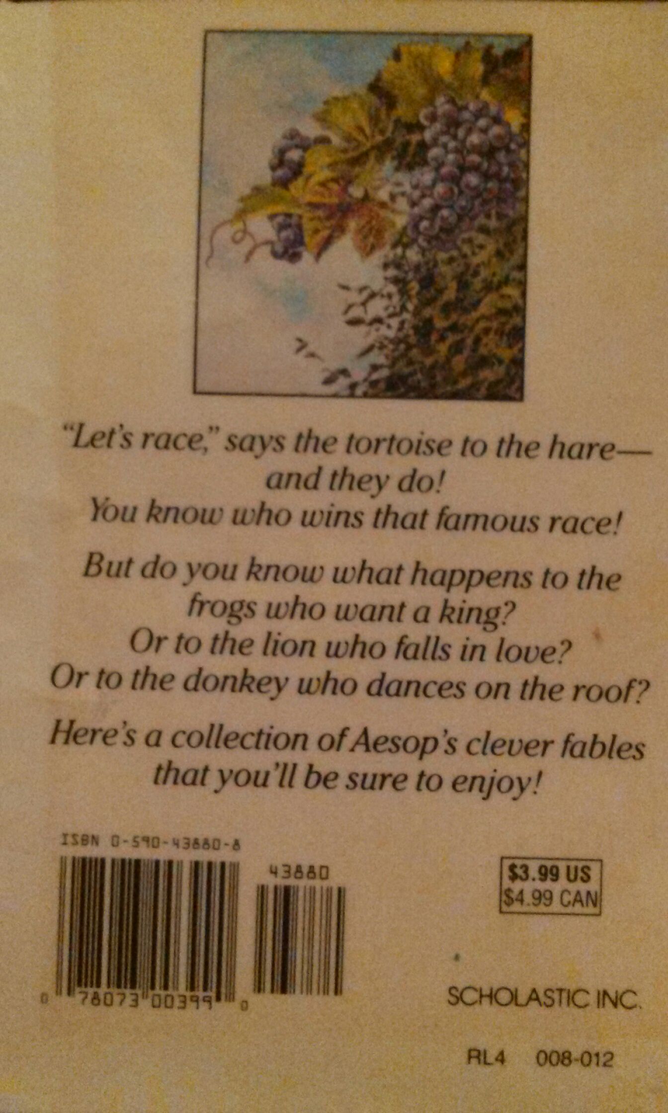 Aesop’s Fables - Malorie Blackman (Scholastic Inc. - Paperback) book collectible [Barcode 9780590438803] - Main Image 2