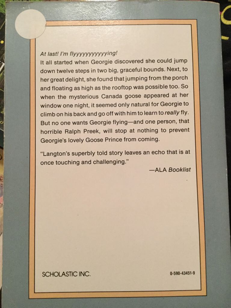 Fledgling (Hall Family Chronicles # 4), The - Jane Langton (Scholastic, Inc. - Paperback) book collectible [Barcode 9780590434515] - Main Image 2