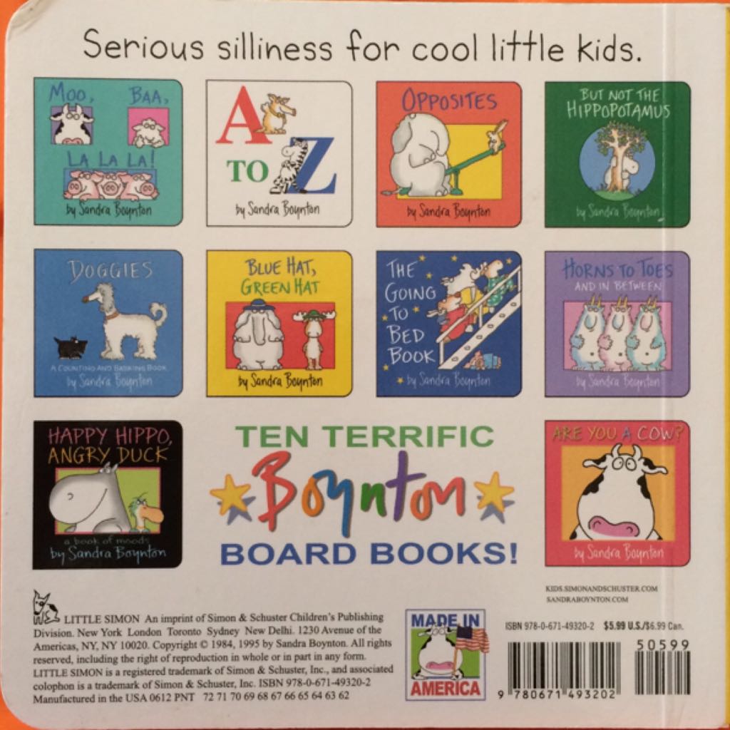 Blue Hat, Green Hat - Sandra Boynton (Little Simon Books - Board Book) book collectible [Barcode 9780671493202] - Main Image 2